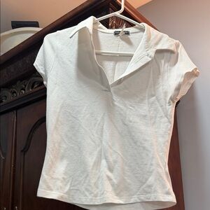 Chic Cream Short Sleeve Top